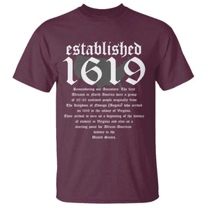 African American History Established 1619 T Shirt Project American Map Retro Vintage