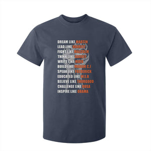 Inspirational Civil Right Leaders T Shirt For Kid Dream Like Martin Black History African American Pride