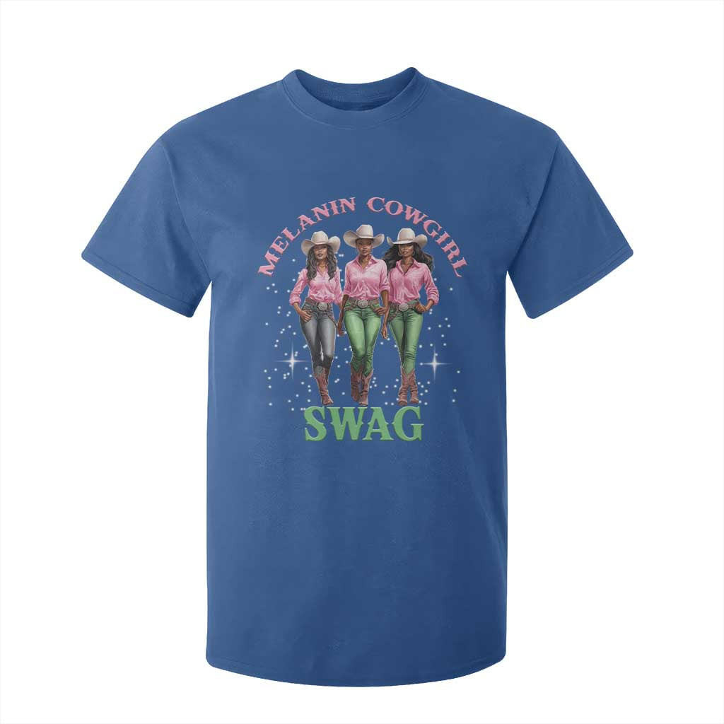 African Melanin Cowgirl Swag T Shirt For Kid Cowgirls Black History