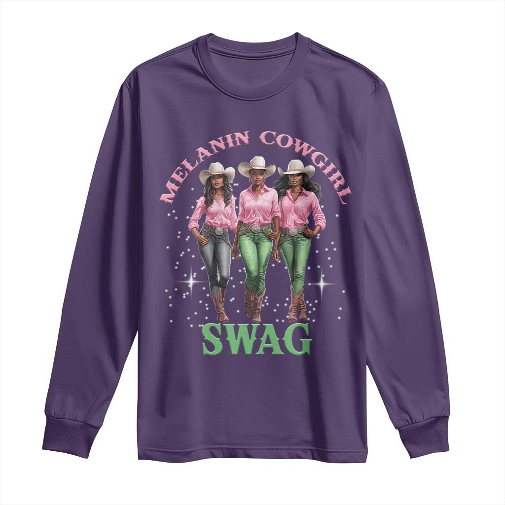 African Melanin Cowgirl Swag Long Sleeve Shirt Cowgirls Black History