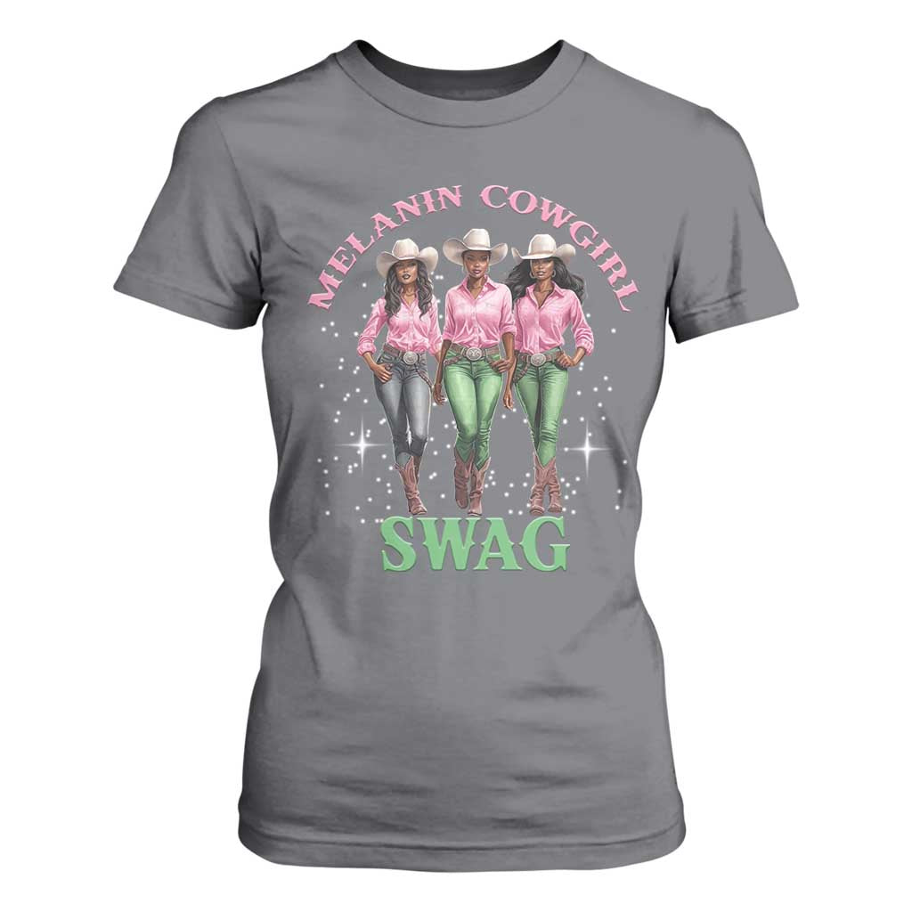 African Melanin Cowgirl Swag T Shirt For Women Cowgirls Black History