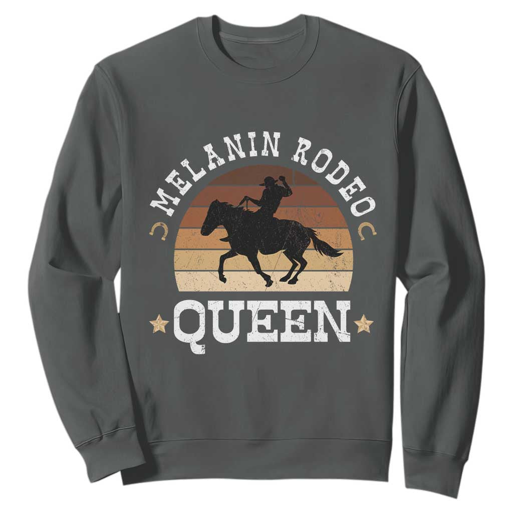 African Melanin Rodeo Queen Sweatshirt Cowgirl Riding Horse Cowgirls Retro