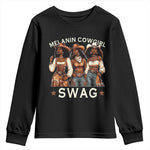 African Melanin Cowgirl Swag Youth Sweatshirt Slay Cowgirls Black History