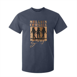 African Melanin Cowgirl Swag T Shirt For Kid Cowgirls Black History Pride Retro