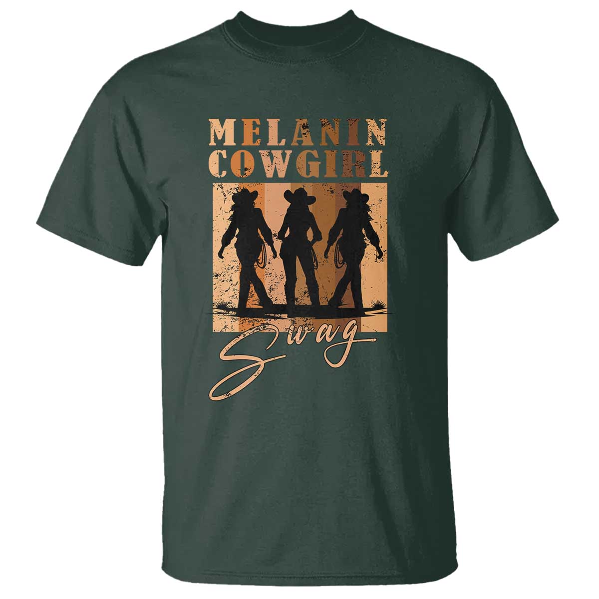 African Melanin Cowgirl Swag T Shirt Cowgirls Black History Pride Retro