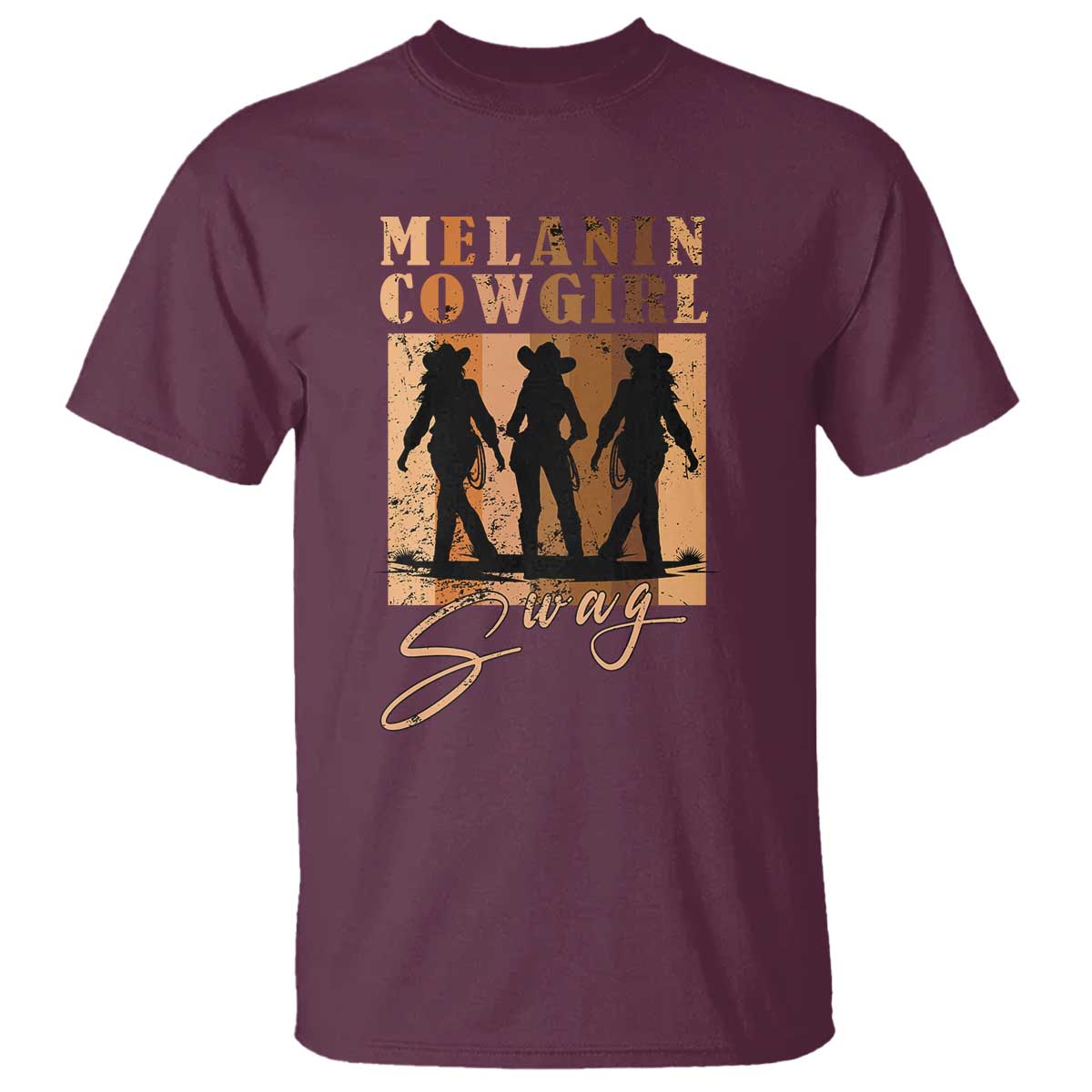 African Melanin Cowgirl Swag T Shirt Cowgirls Black History Pride Retro