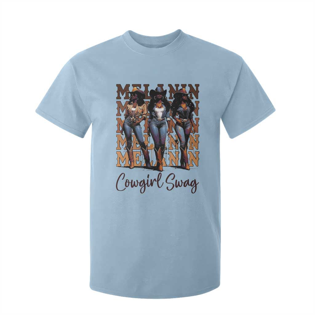 African Melanin Cowgirl Swag T Shirt For Kid Cowgirls Black History Pride