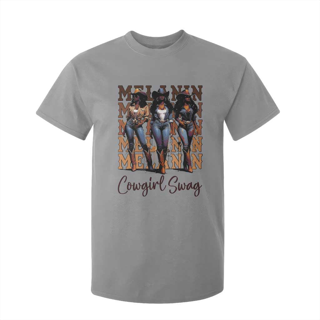 African Melanin Cowgirl Swag T Shirt For Kid Cowgirls Black History Pride