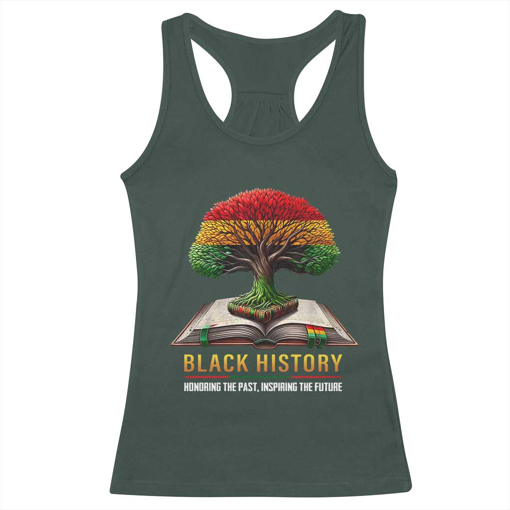 Black History Teacher Racerback Tank Top Proud Black Culture Tree of Life