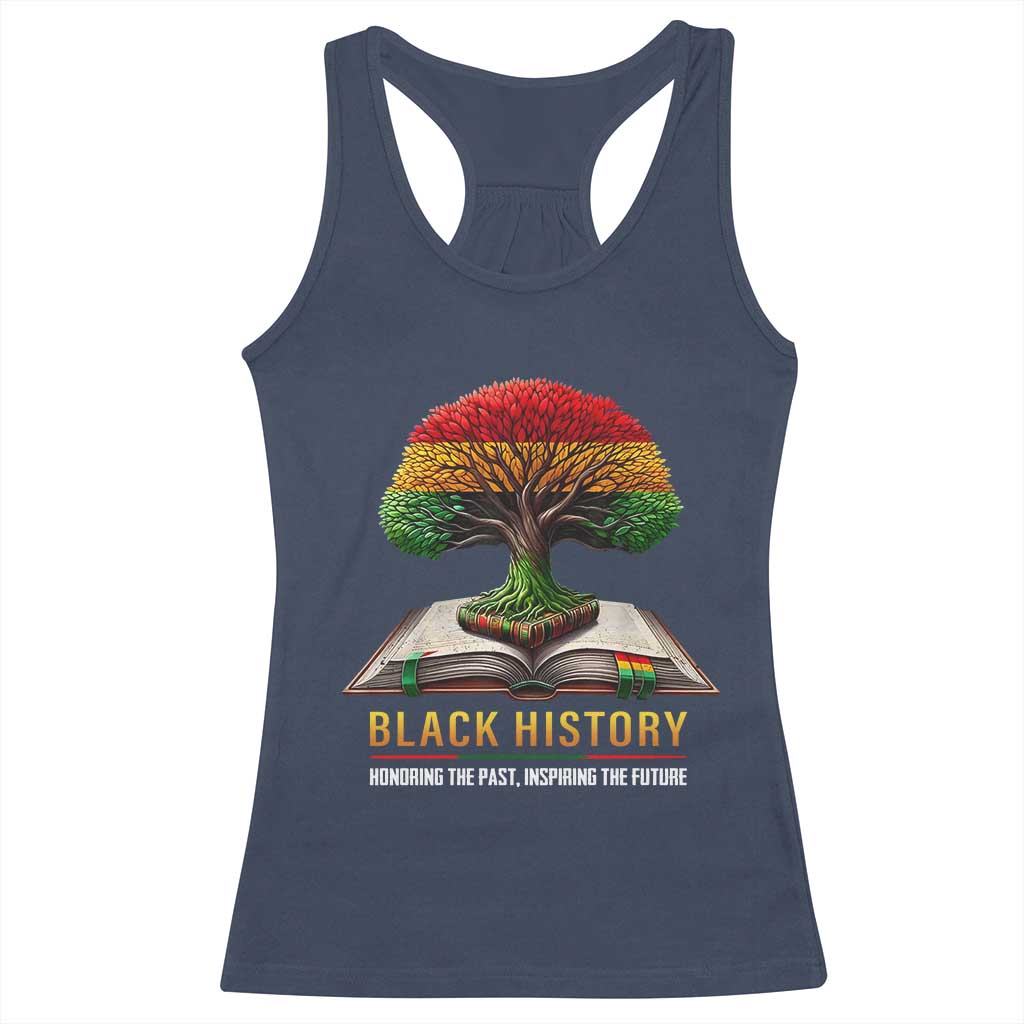 Black History Teacher Racerback Tank Top Proud Black Culture Tree of Life