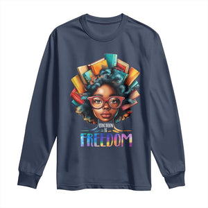 Black History Education Is Freedom Long Sleeve Shirt Black Teacher Books