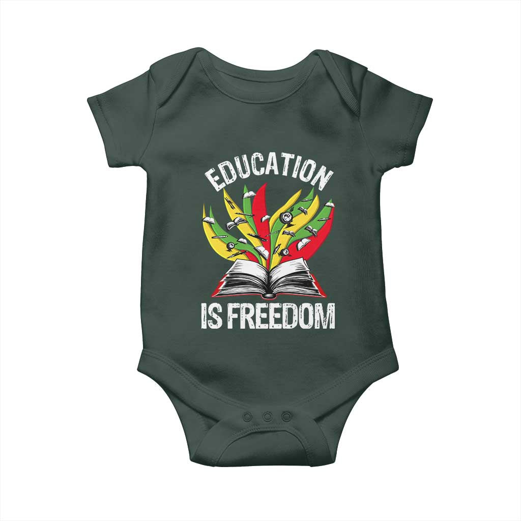 Black Education Is Freedom Baby Onesie Teaching History Month Books