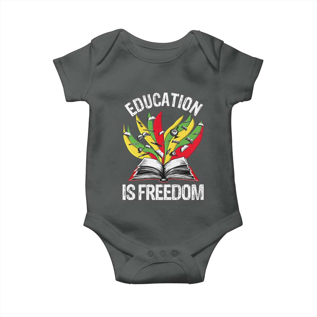 Black Education Is Freedom Baby Onesie Teaching History Month Books