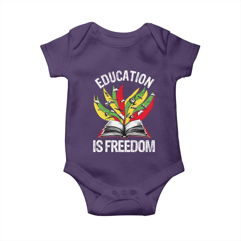 Black Education Is Freedom Baby Onesie Teaching History Month Books