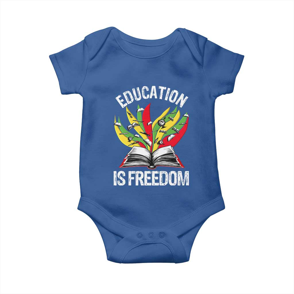 Black Education Is Freedom Baby Onesie Teaching History Month Books