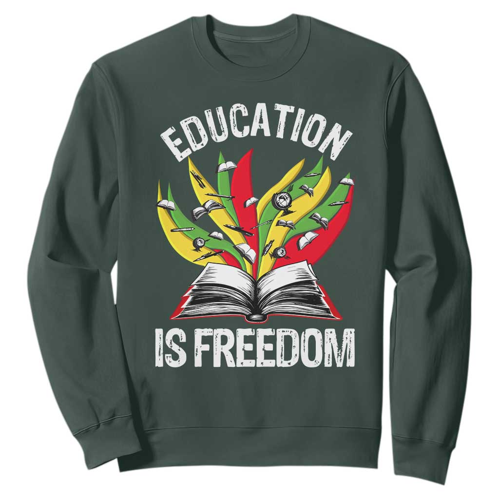Black Education Is Freedom Sweatshirt Teaching History Month Books
