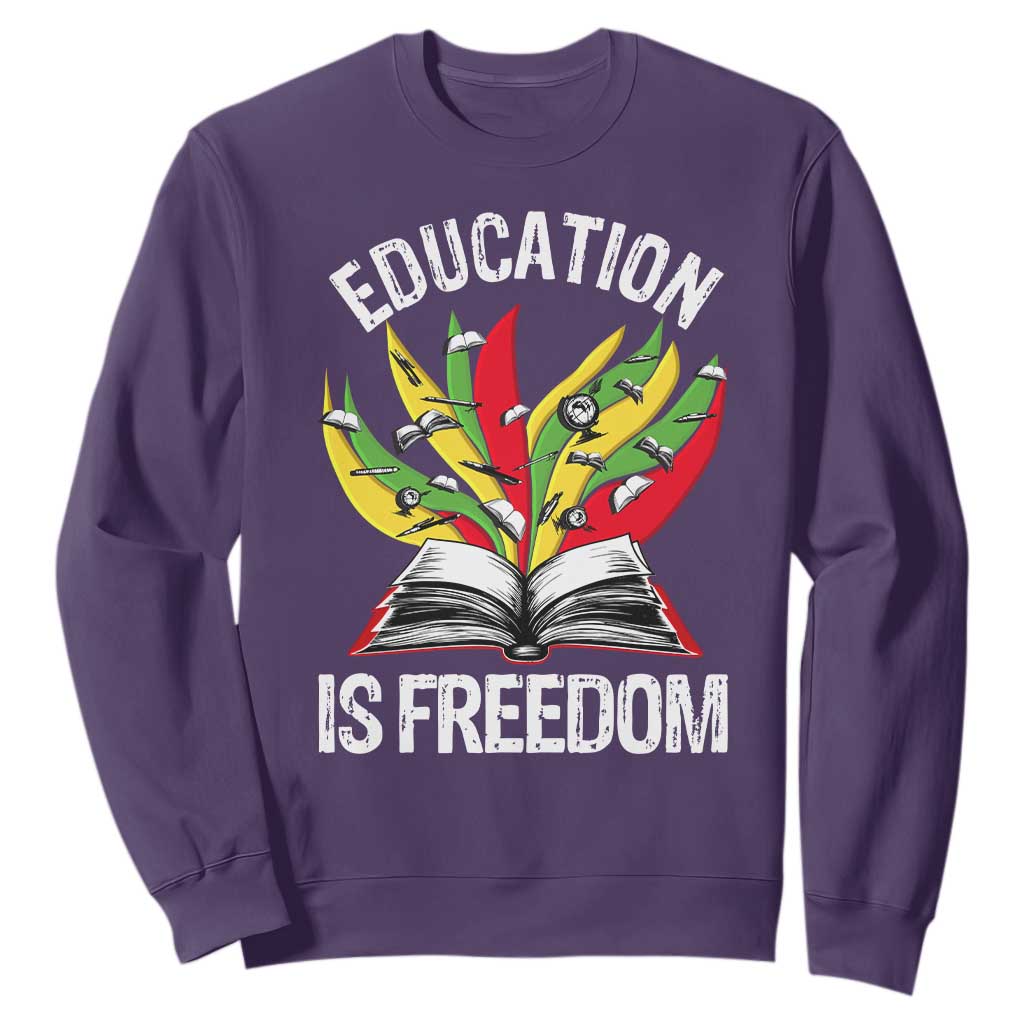 Black Education Is Freedom Sweatshirt Teaching History Month Books