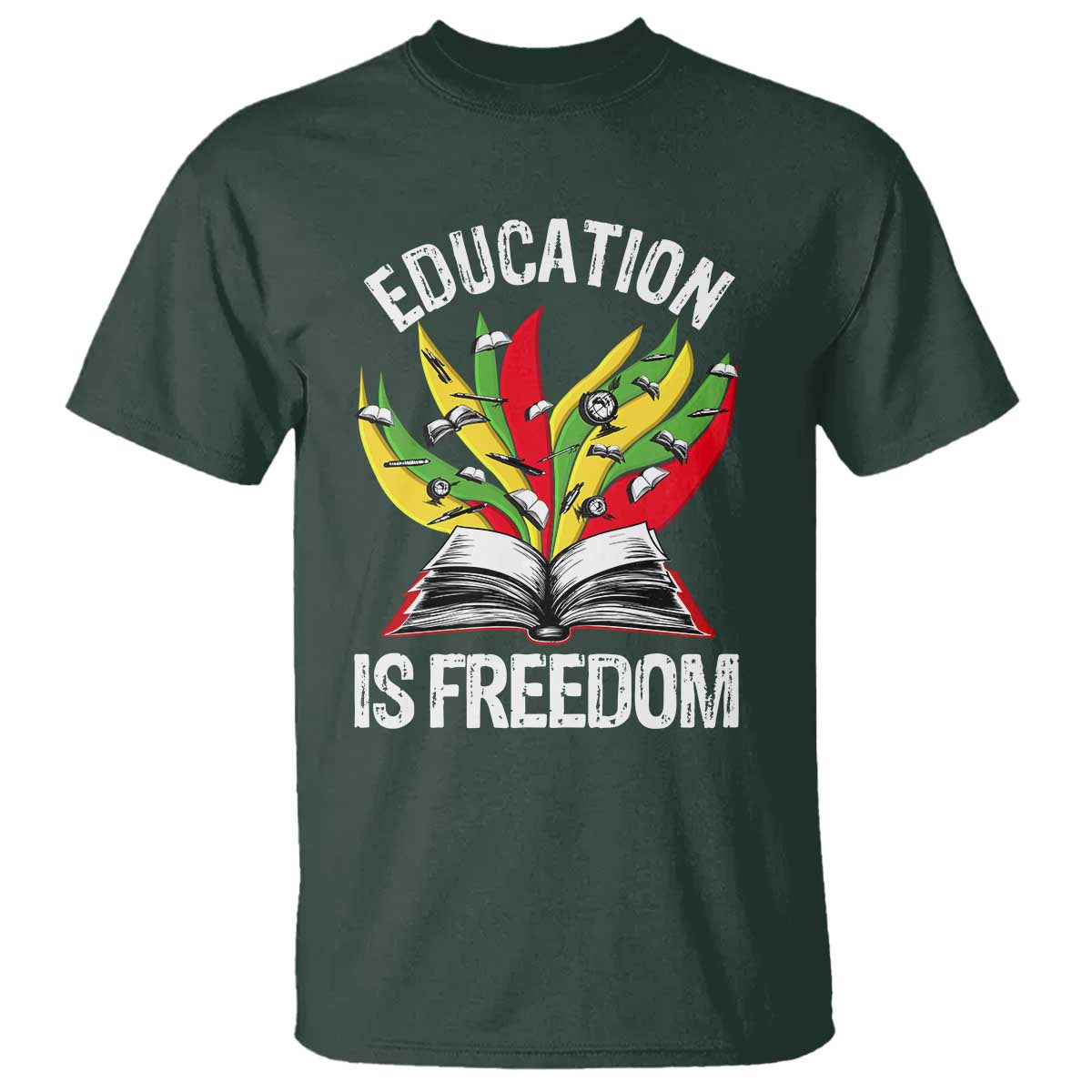 Black Education Is Freedom T Shirt Teaching History Month Books