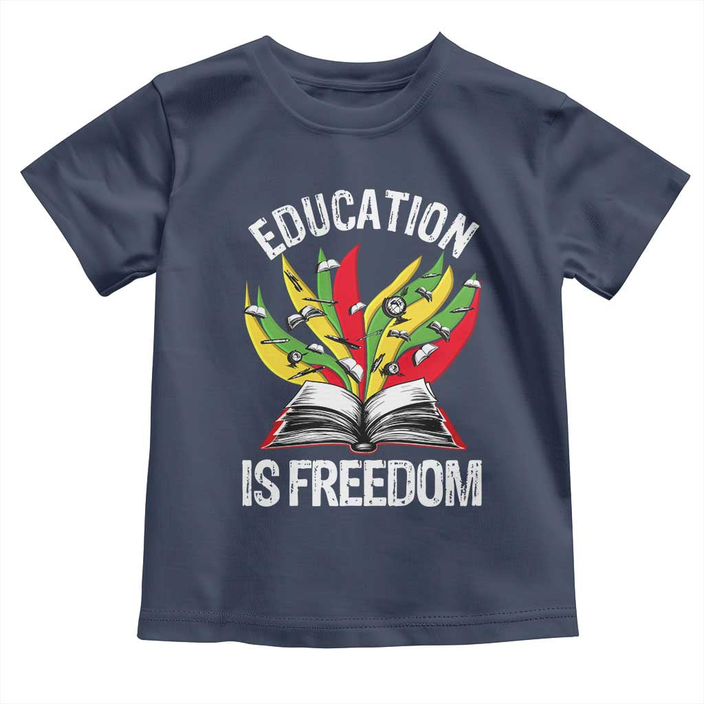 Black Education Is Freedom Toddler T Shirt Teaching History Month Books