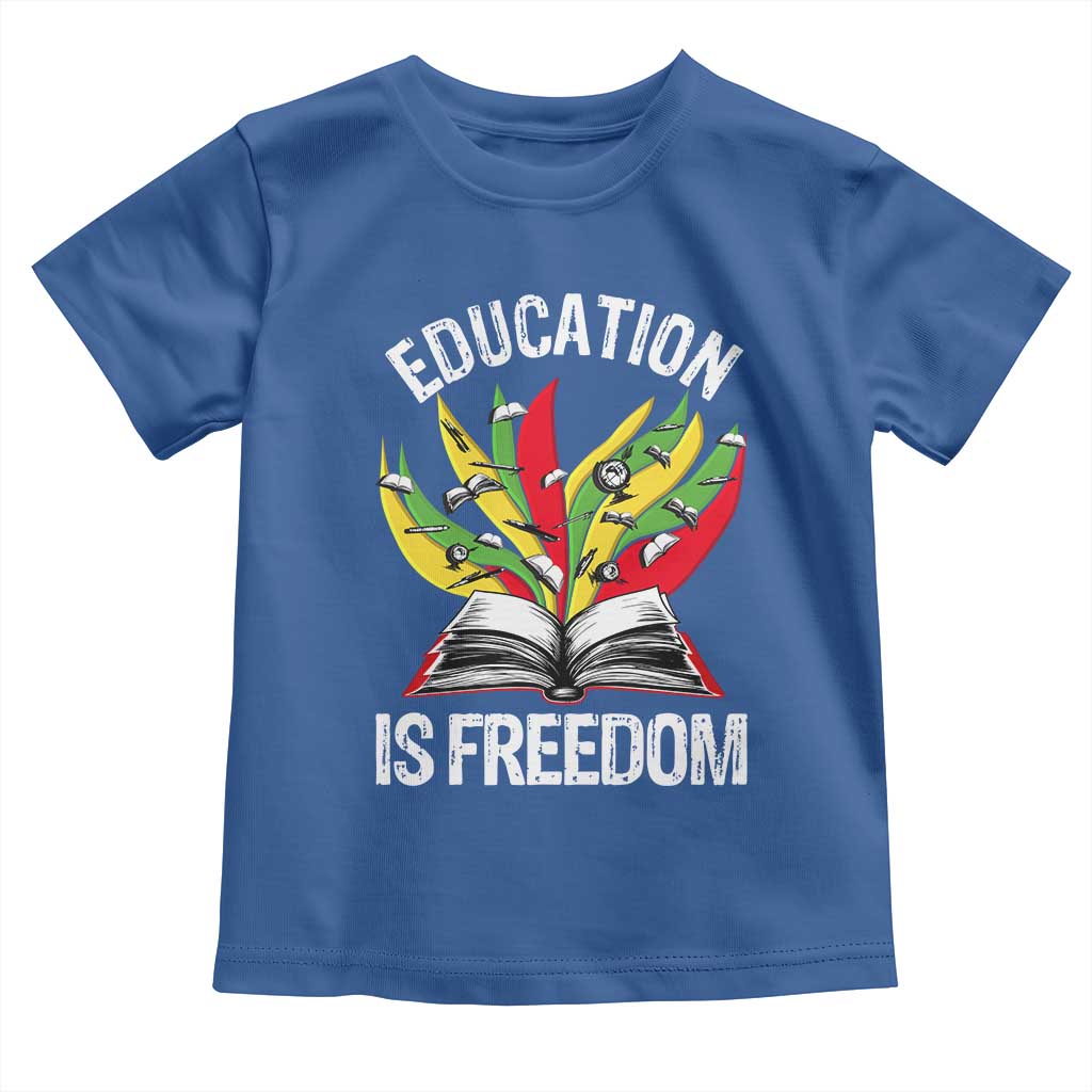 Black Education Is Freedom Toddler T Shirt Teaching History Month Books