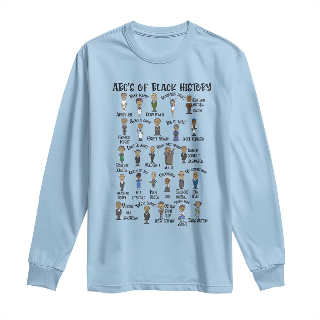 ABCs of Black History Pride Long Sleeve Shirt Black Excellence
