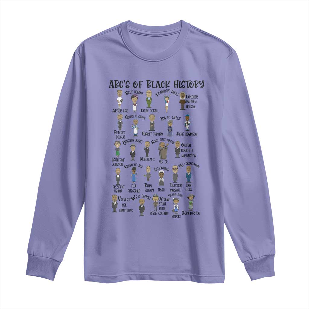 ABCs of Black History Pride Long Sleeve Shirt Black Excellence