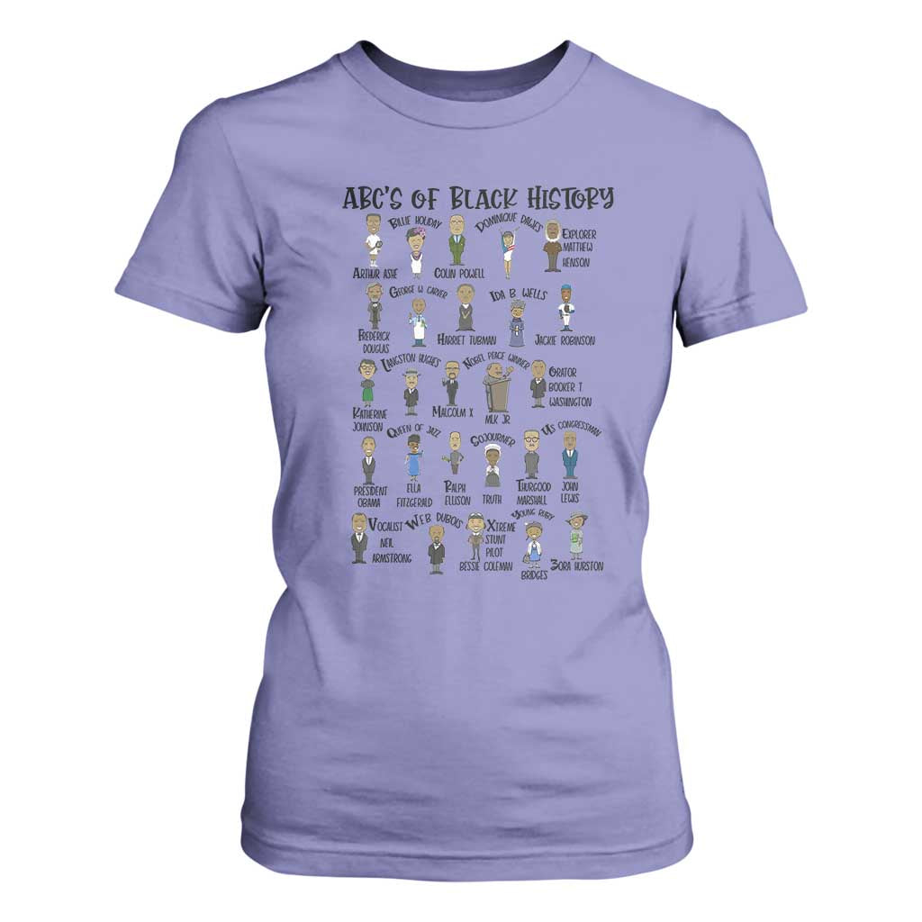 ABCs of Black History Pride T Shirt For Women Black Excellence