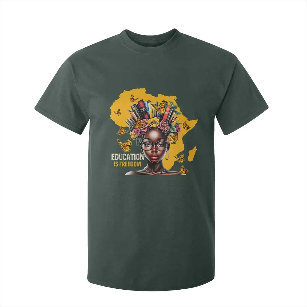 Black Education Is Freedom T Shirt For Kid Black Teacher History Month Books