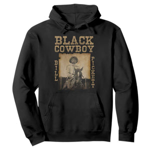 Bill Pickett Hoodie Black Cowboy Western Legend Vintage