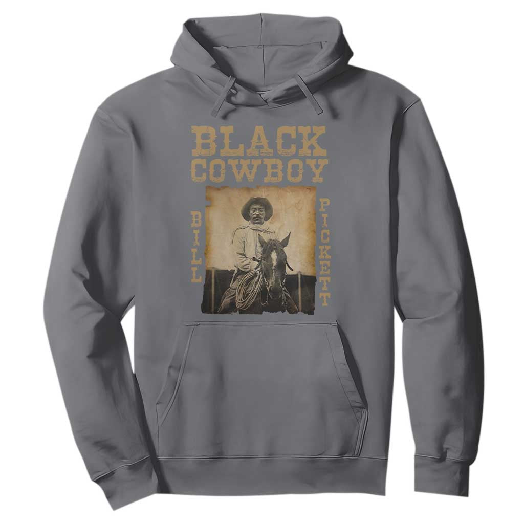 Bill Pickett Hoodie Black Cowboy Western Legend Vintage