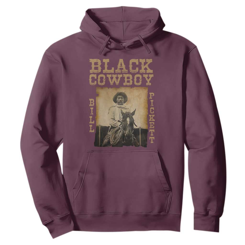 Bill Pickett Hoodie Black Cowboy Western Legend Vintage