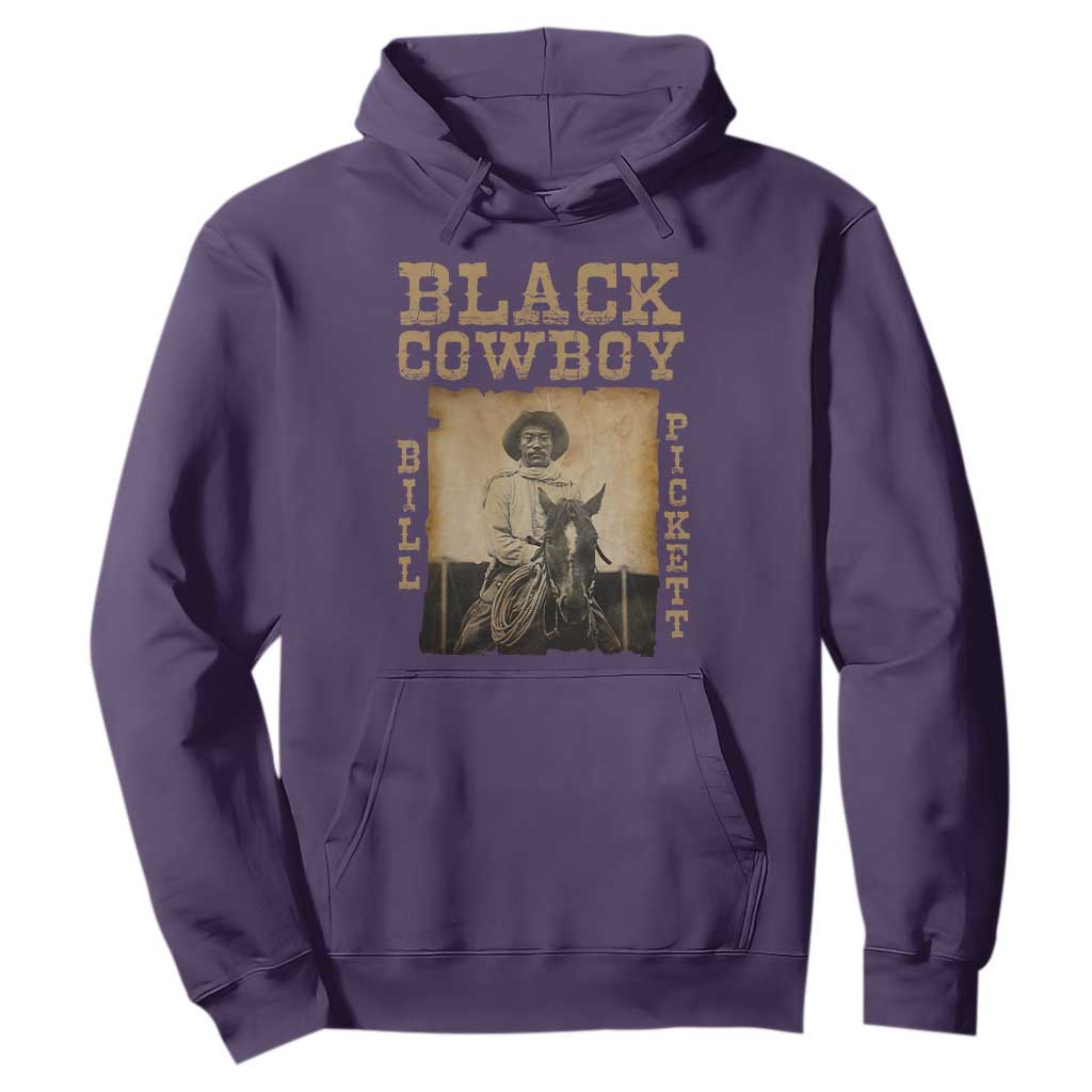Bill Pickett Hoodie Black Cowboy Western Legend Vintage