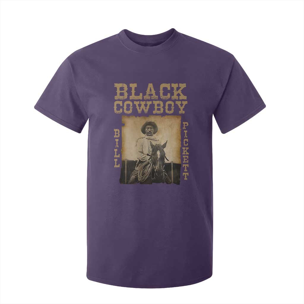 Bill Pickett T Shirt For Kid Black Cowboy Western Legend Vintage