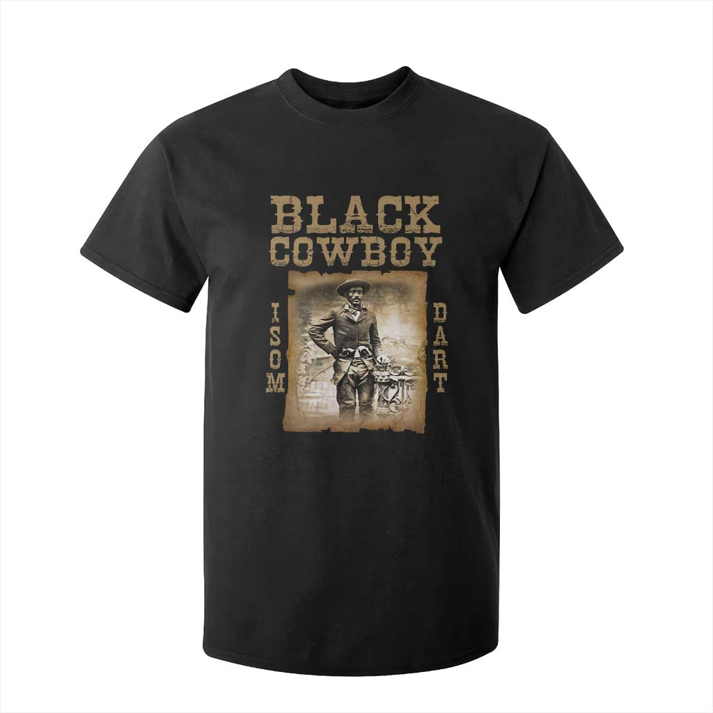 Isom Dart T Shirt For Kid Black Cowboy Western Legend Vintage
