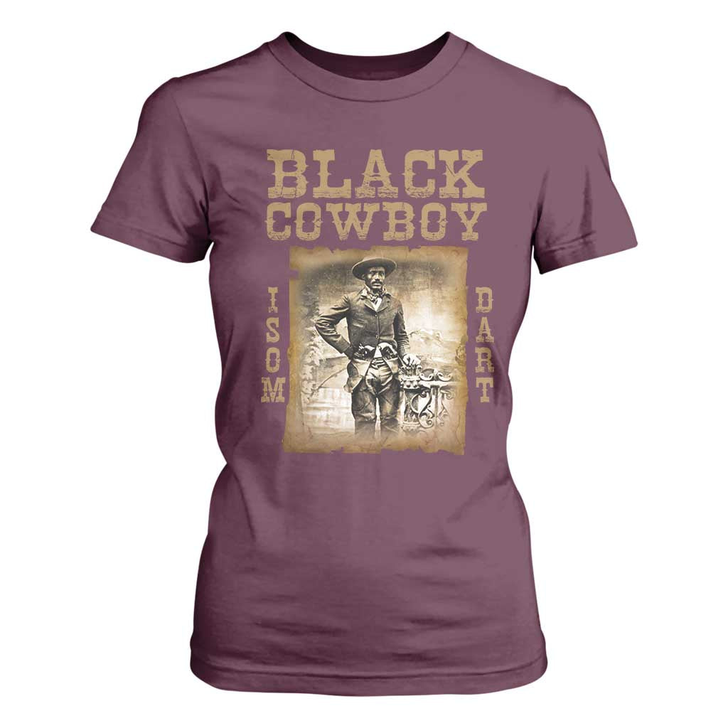 Isom Dart T Shirt For Women Black Cowboy Western Legend Vintage