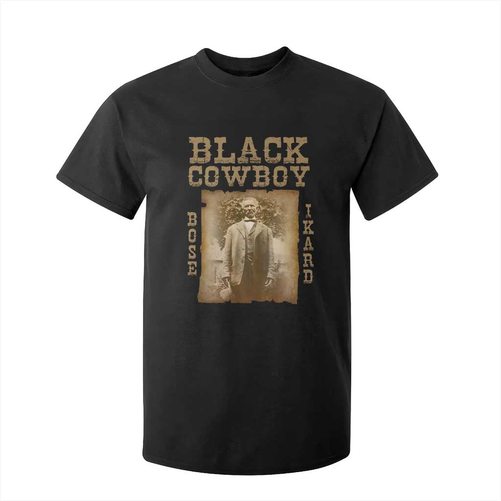 Bose Ikard T Shirt For Kid Black Cowboy Western Legend Vintage