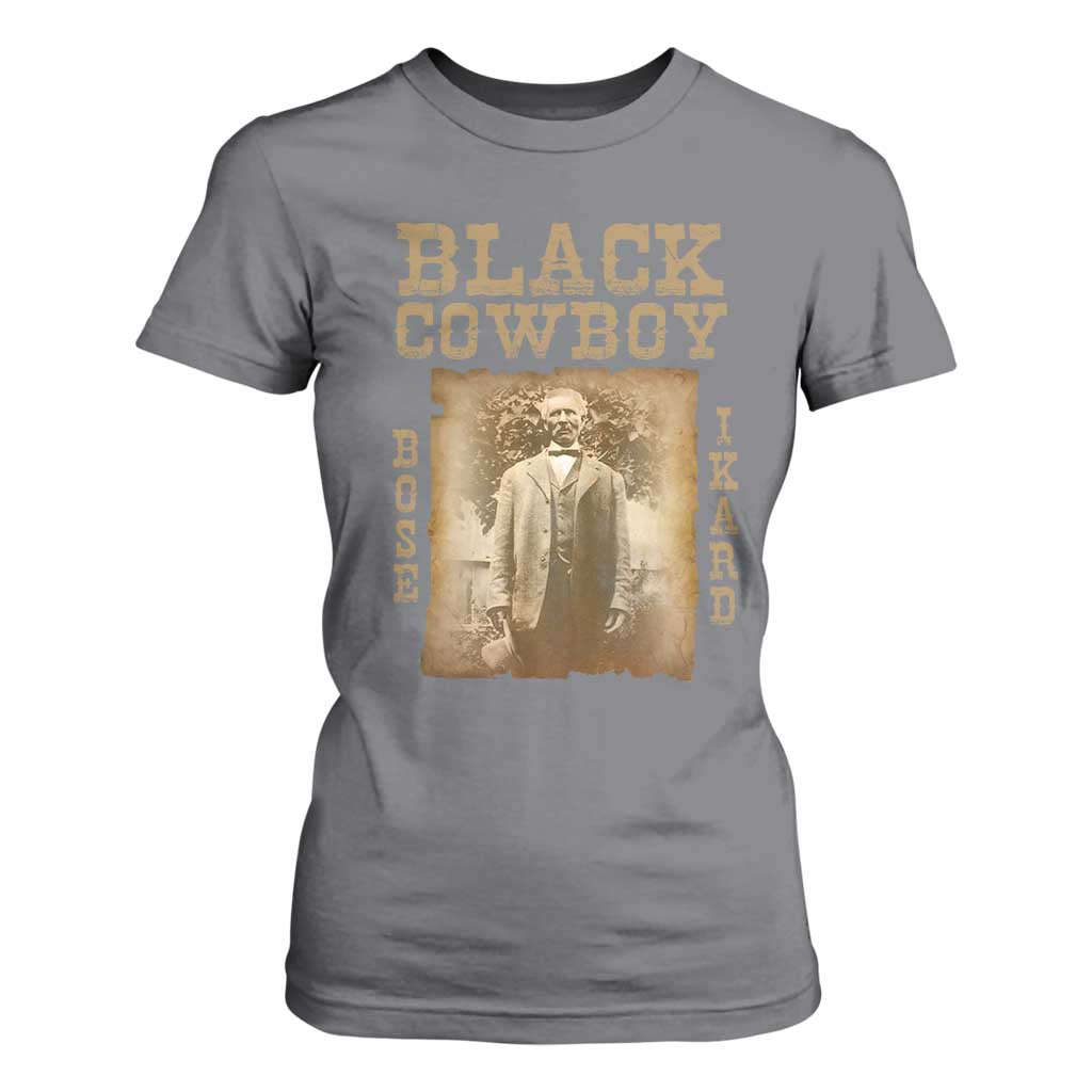 Bose Ikard T Shirt For Women Black Cowboy Western Legend Vintage