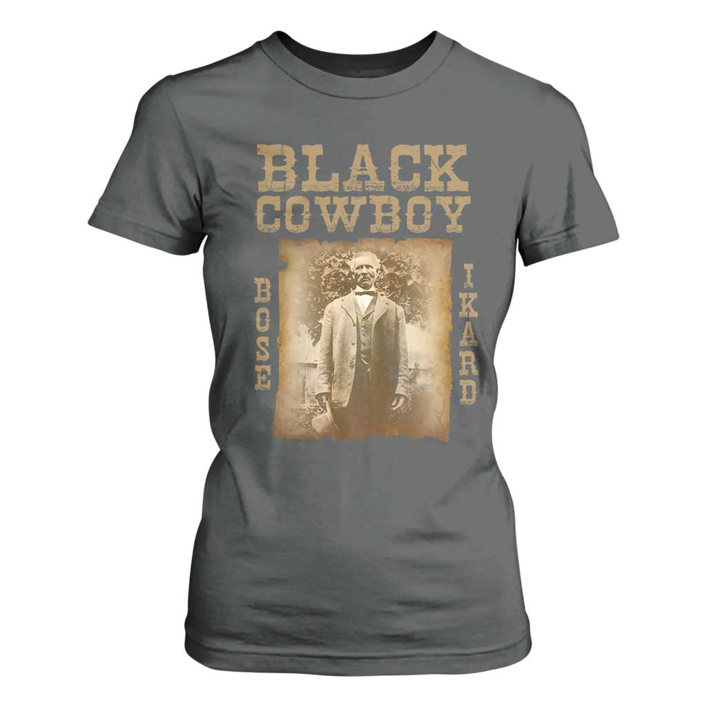 Bose Ikard T Shirt For Women Black Cowboy Western Legend Vintage