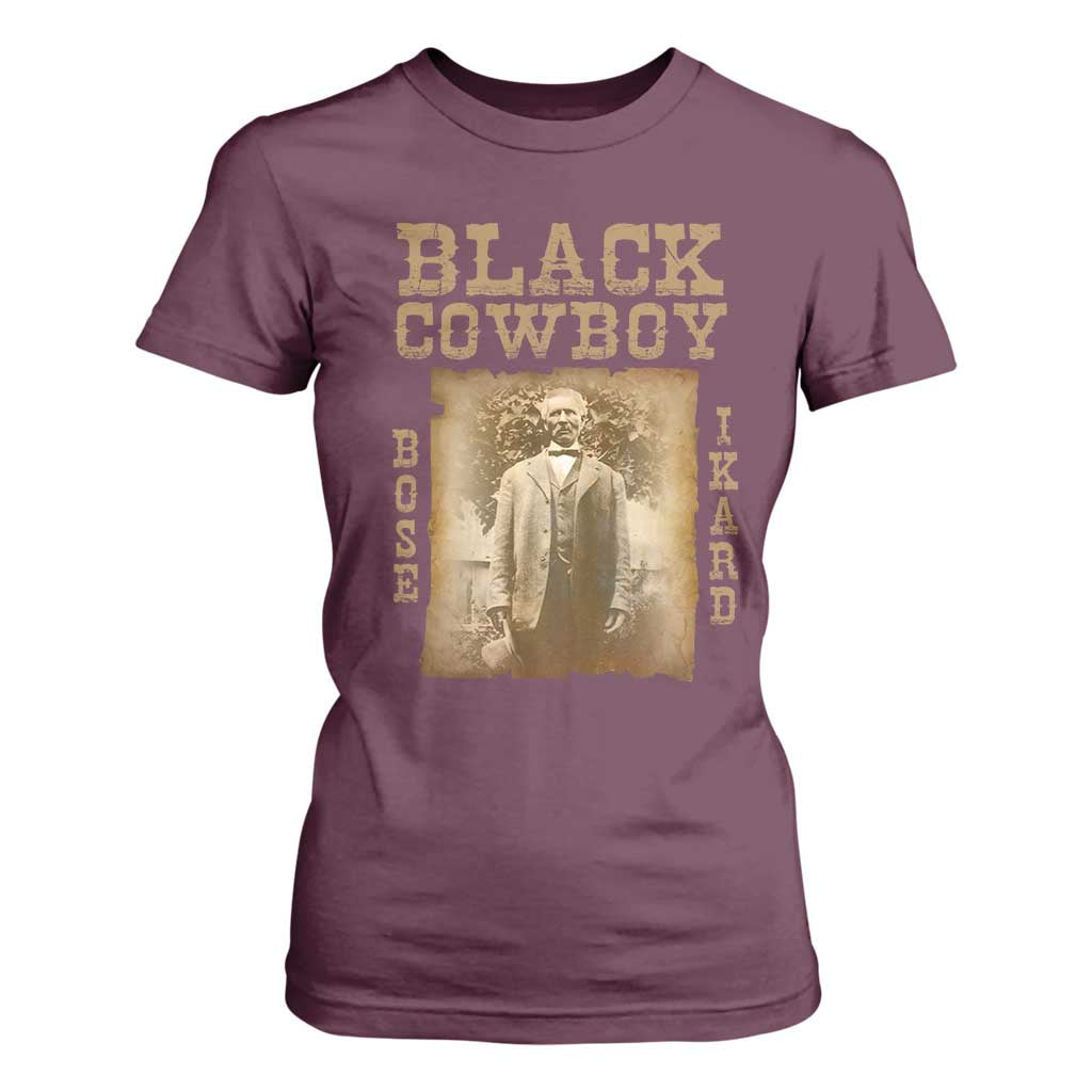 Bose Ikard T Shirt For Women Black Cowboy Western Legend Vintage