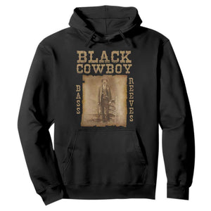 Bass Reeves Hoodie Black Cowboy Western Legend Vintage