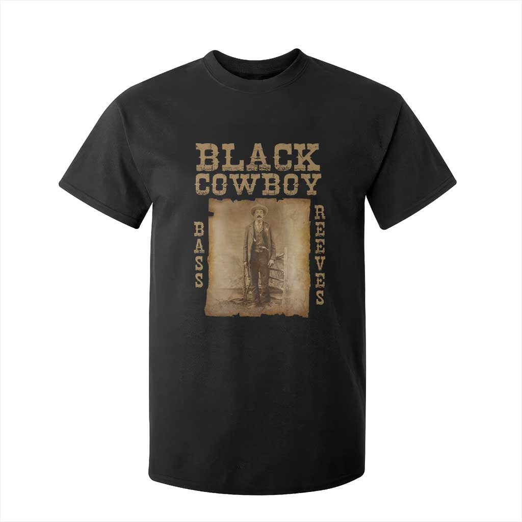 Bass Reeves T Shirt For Kid Black Cowboy Western Legend Vintage