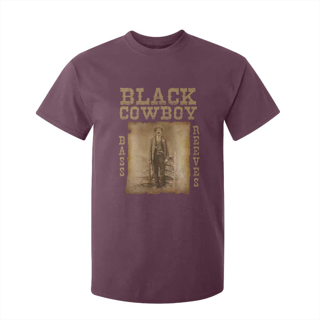 Bass Reeves T Shirt For Kid Black Cowboy Western Legend Vintage