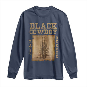 Bass Reeves Long Sleeve Shirt Black Cowboy Western Legend Vintage