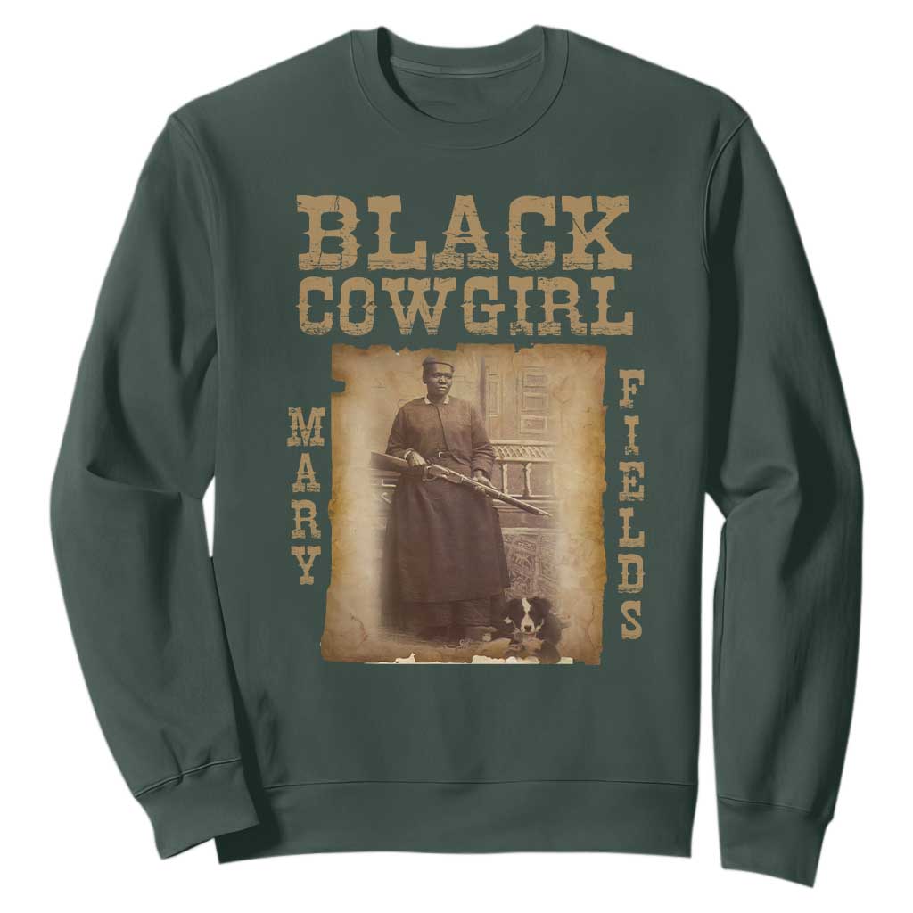 Mary Fields Sweatshirt Black Cowgirl Pioneer Western Legend Vintage