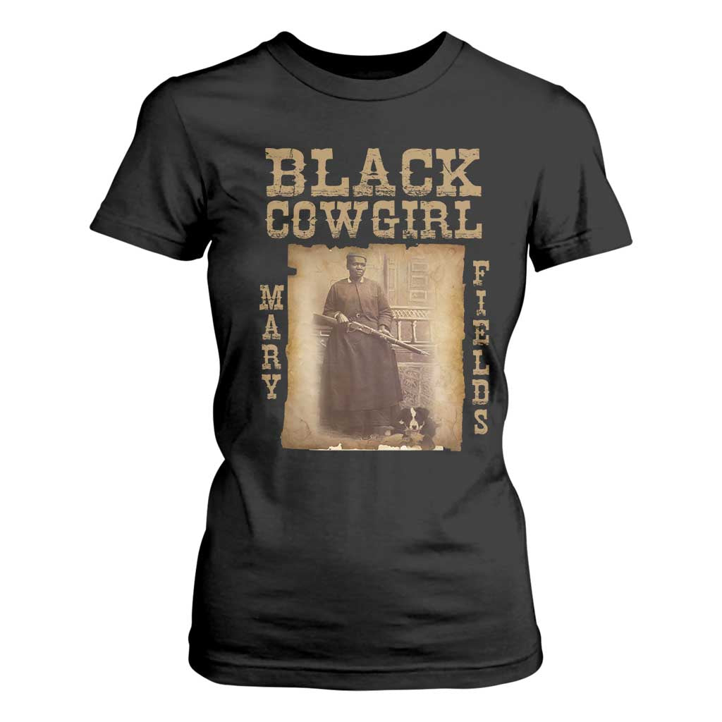 Mary Fields T Shirt For Women Black Cowgirl Pioneer Western Legend Vintage