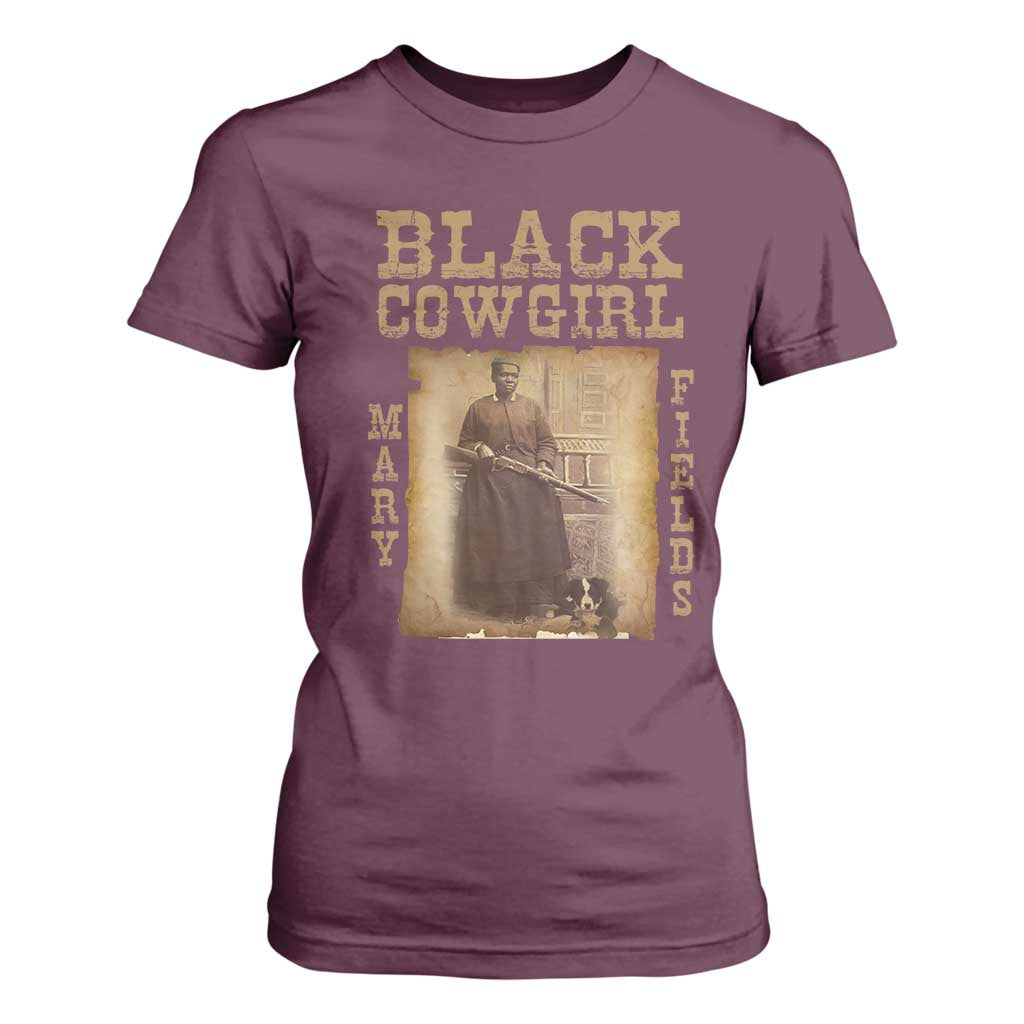 Mary Fields T Shirt For Women Black Cowgirl Pioneer Western Legend Vintage