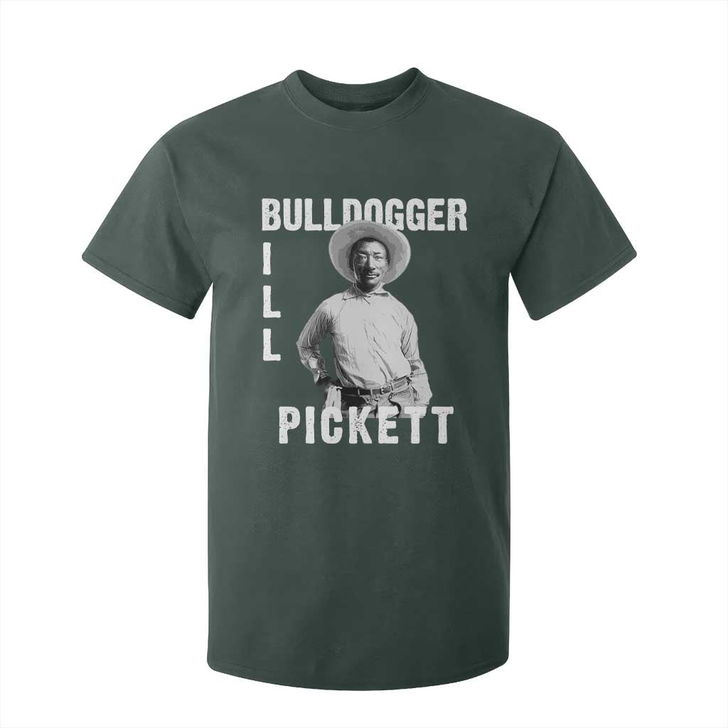 Bill Pickett T Shirt For Kid Bulldogger Black Cowboy Western Legend Vintage