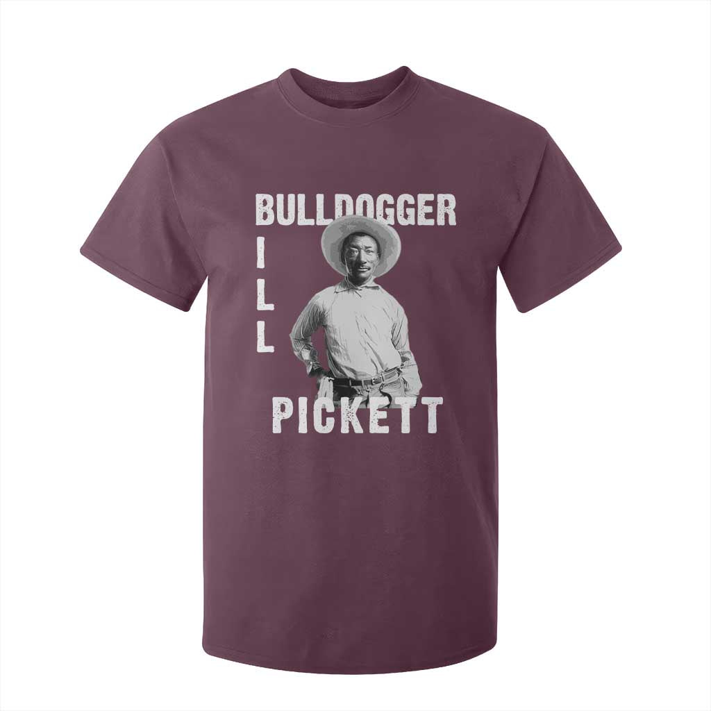 Bill Pickett T Shirt For Kid Bulldogger Black Cowboy Western Legend Vintage