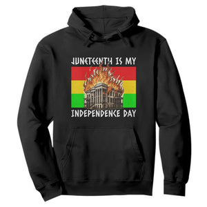 Juneteenth Is My Independence Day Hoodie Bold Afro Liberation Pan-African Flag - African Pride