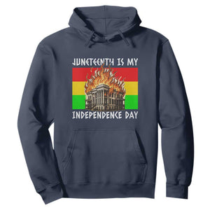 Juneteenth Is My Independence Day Hoodie Bold Afro Liberation Pan-African Flag - African Pride